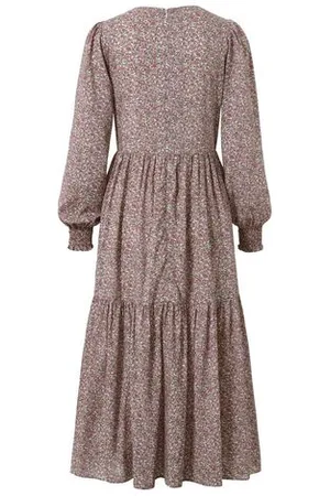 Tchibo Florales Midi-Kleid - Damen - Gr. 38 - mehrfarbig/geblümt