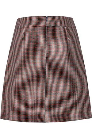 Tchibo Karierter Webrock - Damen - Gr. 38 - dunkelblau/jacquard