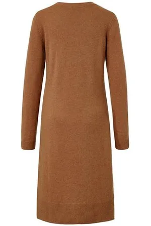 Tchibo Premium Woll-Cashmere-Strickkleid - Damen - Gr. M - braun