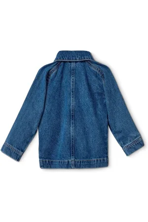 Tchibo Baumwoll-Denim-Jacke - Jungen - Gr. 98/104 - dunkelblau
