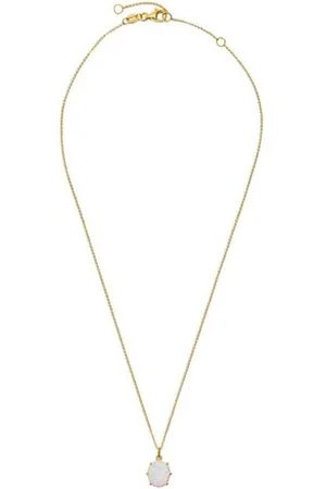 Tchibo 925 Silber Kette mit synthetischem Opal - hellblau