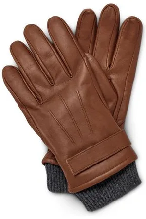 Tchibo Leder-Handschuhe - Herren - Gr. 9,5 - cognac