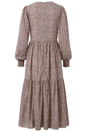 Tchibo Florales Midi-Kleid - Damen - Gr. 42 - mehrfarbig/geblümt
