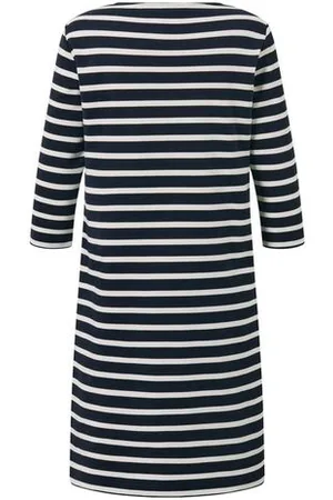 Tchibo Gestreiftes Sweatkleid - Damen - Gr. XL - dunkelblau/gestreift