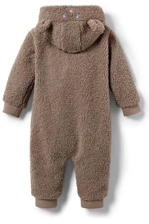 Tchibo Baby-Teddyfleece-Overall - Baby - Gr. 62/68 - braun