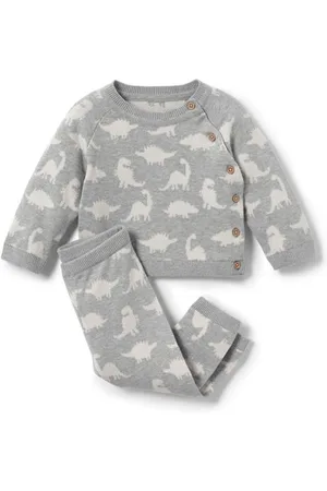 Tchibo Baby-Strickkombi - Herren - Gr. 86/92 - creme/jacquard