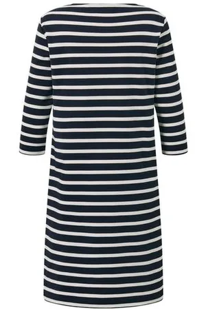Tchibo Gestreiftes Sweatkleid - Damen - Gr. M - dunkelblau/gestreift