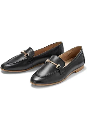 Tchibo Leder-Loafer - Damen - Gr. 41 - schwarz