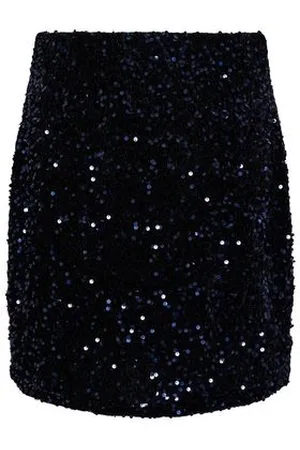Tchibo Paillettenrock - Damen - Gr. 34 - dunkelblau