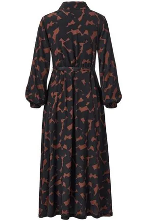 Tchibo Bedrucktes Webkleid - Damen - Gr. 46 - schwarz/print