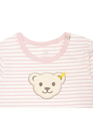 Steiff Baby-Strampler - Damen - Gr. 86 - rosa/gestreift