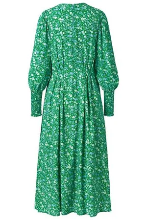 Tchibo Florales Midi-Kleid - Damen - Gr. 46 - hellblau/print