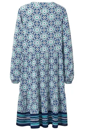 Tchibo Webkleid mit Alloverprint - Damen - Gr. 38 - weiß/print