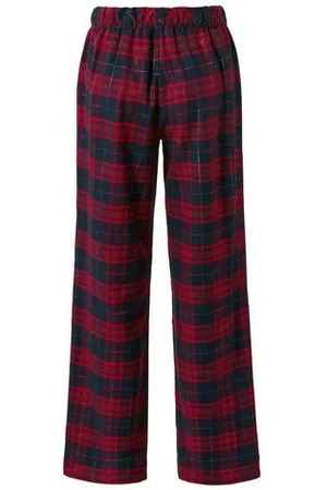 Tchibo Flanell-Relaxhose - Damen - Gr. 40 - blau/kariert