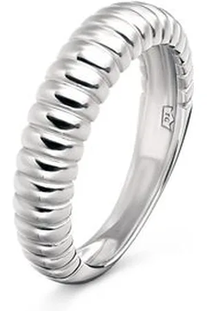 Tchibo 925 Silber Ring Ribbed - Damen - Gr. 18 - silber