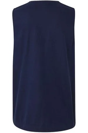 Tchibo Ärmellose Leinenbluse - Damen - Gr. 40 - dunkelblau
