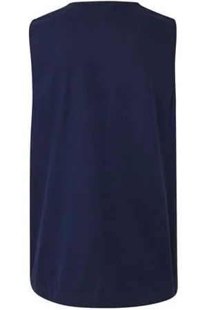 Tchibo Ärmellose Leinenbluse - Damen - Gr. 36 - dunkelblau
