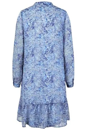 Tchibo Kleid mit Alloverprint - Damen - Gr. 38 - blau
