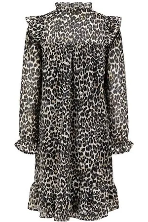 Tchibo Kleid mit Alloverprint - Damen - Gr. 40 - schwarz