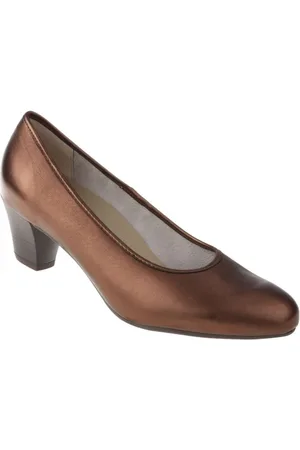 tessamino Tessamino | Damen Pumps | Sola-Stretch in Metalliclederoptik | Weite H | wechselbares Fußbett mit Microfaserüberzug