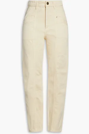 Sandro Hoch sitzende Karottenjeans - Weiß - FR 40