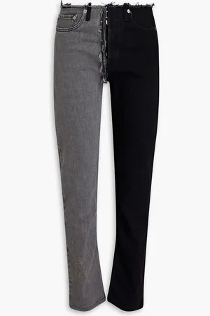 Maison Margiela Jeans mit schmalem Bein aus Denim mit Print und Einsätzen - - 31
