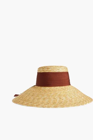 EUGENIA KIM Mirabel Sonnenhut aus Stroh mit Ripsbandbesatz - Neutral - ONESIZE