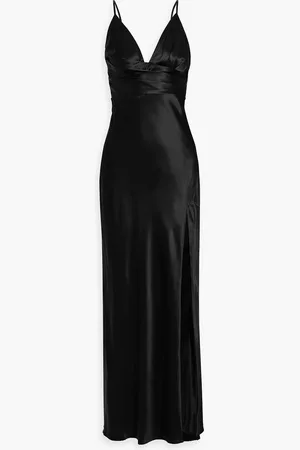 Nicholas Plissiertes Maxikleid aus Seidensatin - - US 6