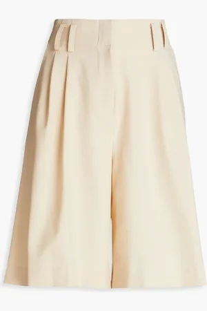 LVIR Shorts aus Twill aus einer Wollmischung mit Falten - Neutral - S