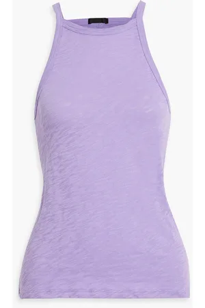 ATM Anthony Thomas Melillo Tanktop aus Baumwoll-Jersey mit Flammgarneffekt - Lila - XS