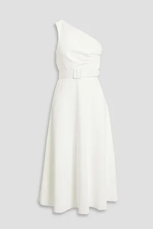 Badgley Mischka Midikleid aus Scuba mit asymmetrischer Schulterpartie - - US 10