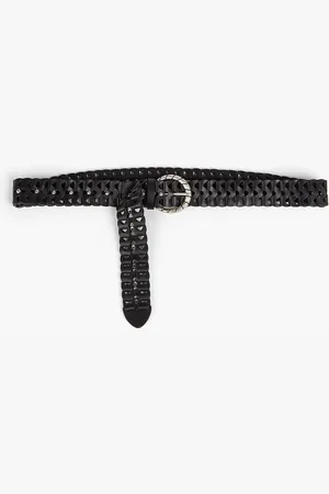 Maje Gürtel aus Leder mit Nieten - - 3
