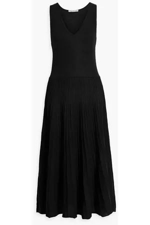 AUTUMN CASHMERE Midikleid aus Baumwolle mit Falten - - L