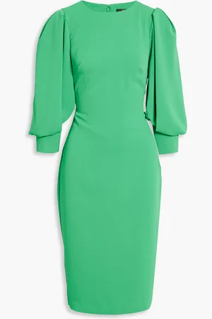 Badgley Mischka Midikleid aus Crêpe mit Raffung - - US 8