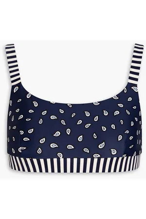The Upside Nina Sport-BH aus Stretch-Material mit Paisley-Print - Blau - US 10