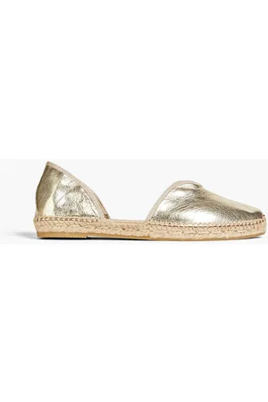 MANEBI Espadrilles aus Metallic-Leder - Metallic - EU 37