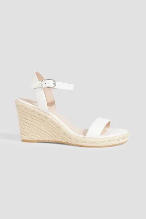Stuart Weitzman Teddi Espadrille-Wedges aus Leder - - EU 42