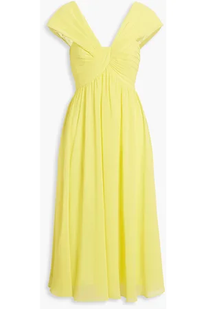 Badgley Mischka Midikleid aus Chiffon mit Falten - - US 12