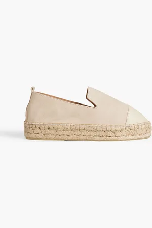 Last Studio Marley Espadrilles aus Veloursleder mit Lederbesatz - Neutral - EU 41