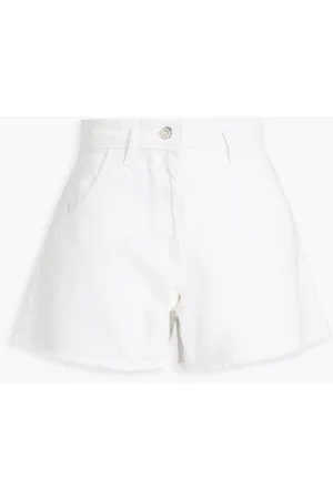Maje Jeansshorts mit Fransen - Weiß - FR 42