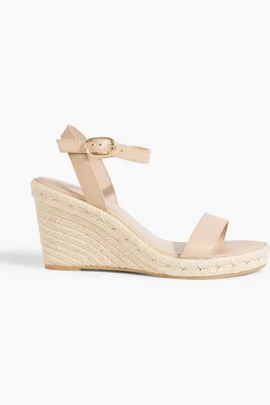 Stuart Weitzman Teddi Espadrille-Wedges aus Leder - Neutral - EU 41.5