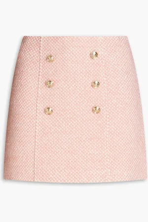 Maje Minirock aus Tweed - Pink - FR 40