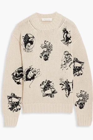 ZIMMERMANN Pullover aus Merinowolle mit Stickereien - - 0