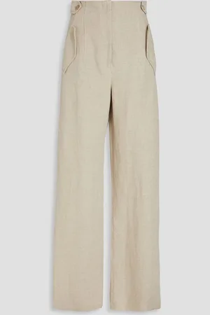 Alberta Ferretti Hose mit weitem Bein aus Leinen - Weiß - IT 44