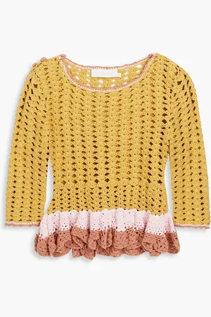 ZIMMERMANN Laurel Pullover aus Häkelstrick in Colour-Block-Optik - - 2