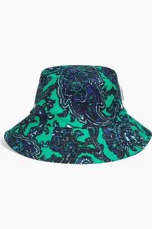 ZIMMERMANN Fischerhut aus Leinen mit Print - - ONESIZE