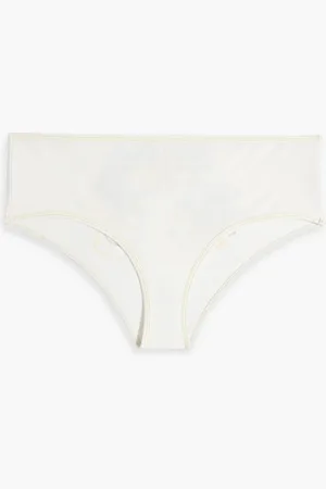 ZIMMERMANN Halbhohes Höschen aus einer Stretch-Baumwollmischung mit Print - Blau - M/L