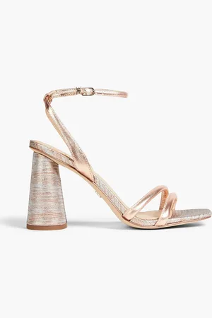 Sam Edelman Kia Ledersandalen mit Eidechseneffekt und Metallic-Effekt - Metallic - US 6