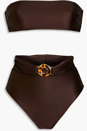ZIMMERMANN Bandeau-Bikini mit Verzierung - Braun - 0