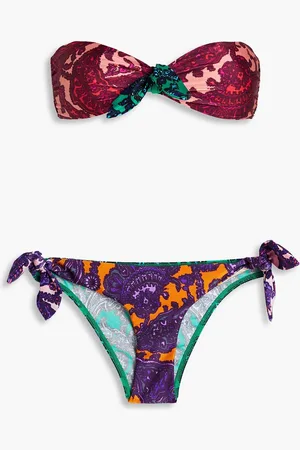 ZIMMERMANN Bedruckter Bandeau-Bikini mit Schleife - - 0